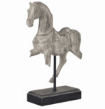 vintage horse ornament on stand