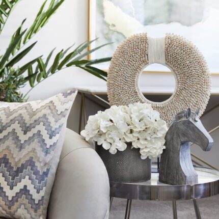 wooden horse head ornament on desk