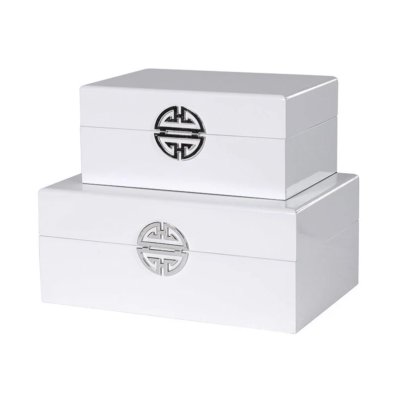 white-box-with-silver-detail.webp Decorative White Box Set - Image 1