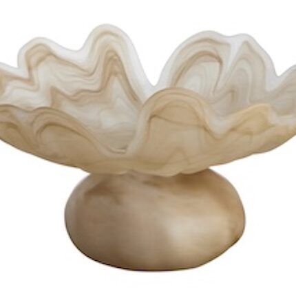 Galene-Fluted-Natural-Glass-Pedestal-Bowl
