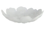 Galene Fluted White Glass Plate