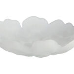 Galene Fluted White Glass Plate
