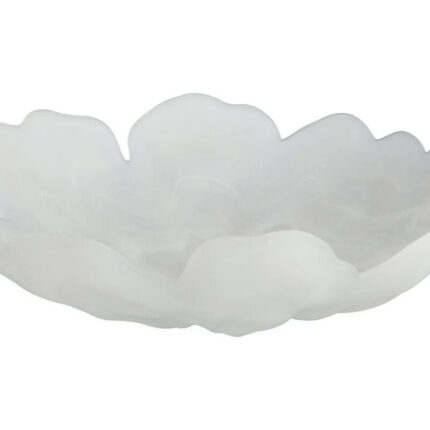 Galene Fluted White Glass Plate