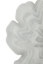 Galene Fluted White Glass Plate