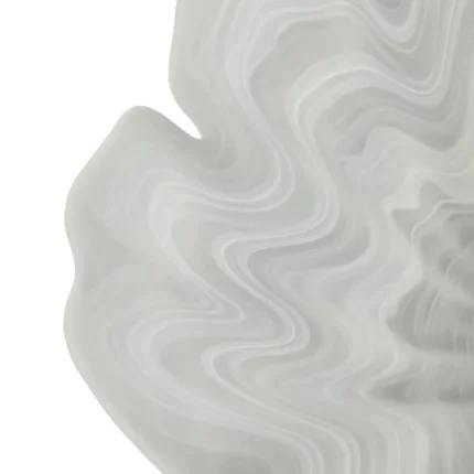 Galene Fluted White Glass Plate