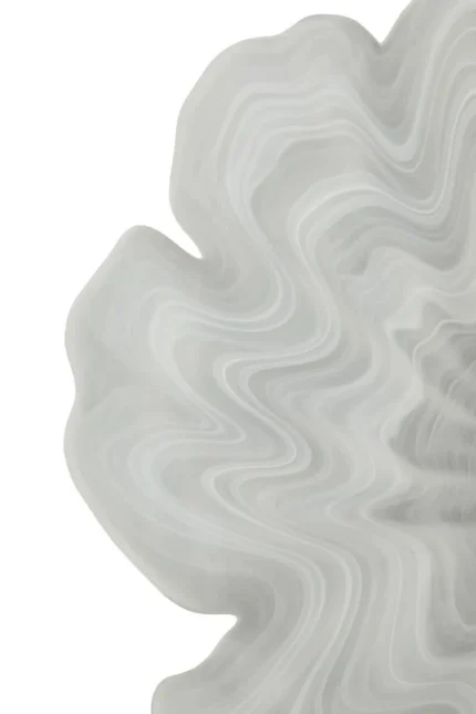 Galene Fluted White Glass Plate