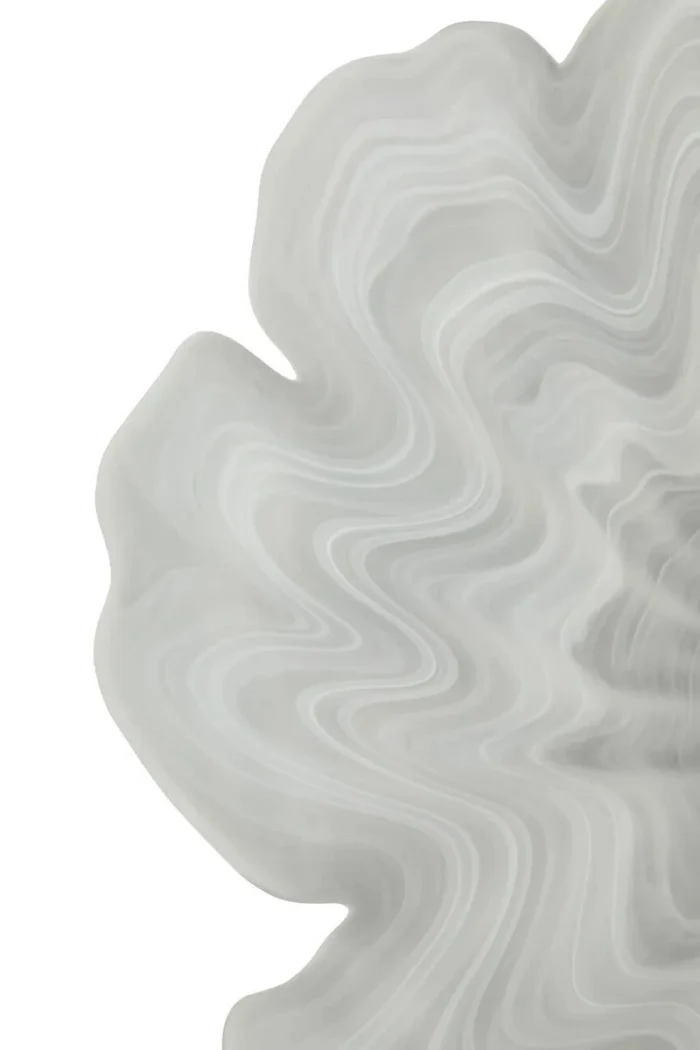Galene Fluted White Glass Plate