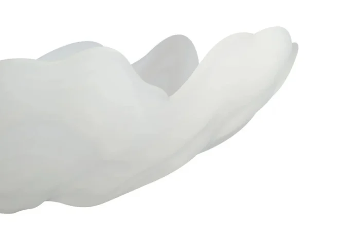 Galene Fluted White Glass Plate