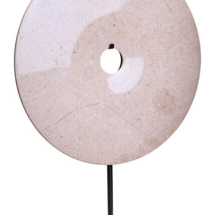 Large Round Cream Marble Disc